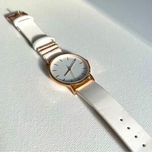 New Bizou White & Rose Gold Watch